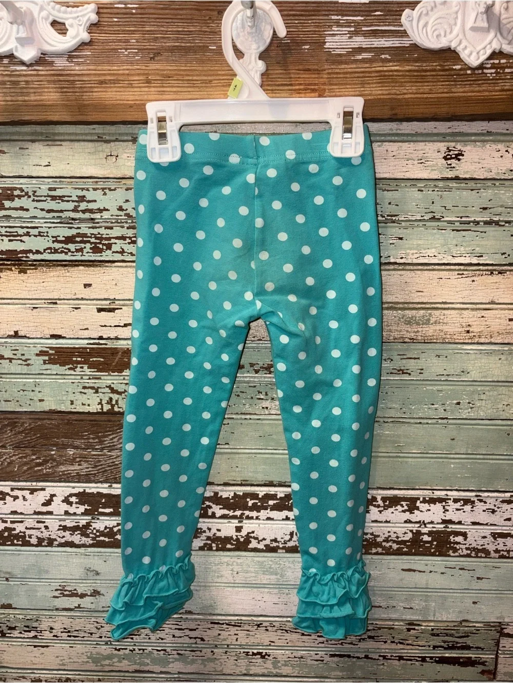 Matilda Jane White Top with Teal, Pink & Yellow 2 pc outfit Set